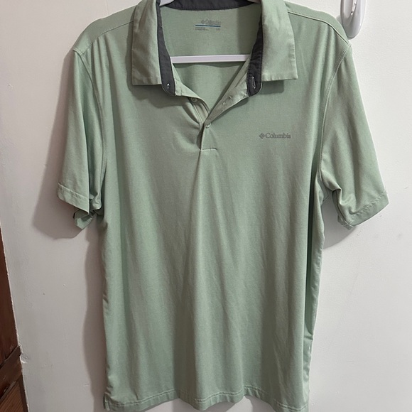 Columbia Men's Light Green Polo Shirt - Picture 1 of 2